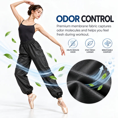 Grishko BLISS-1 0405 - Pantaloni riscaldamento Danza Effetto Sauna, ballerina che mostra effetto traspirante senza odori | Punto Fitness Potenza