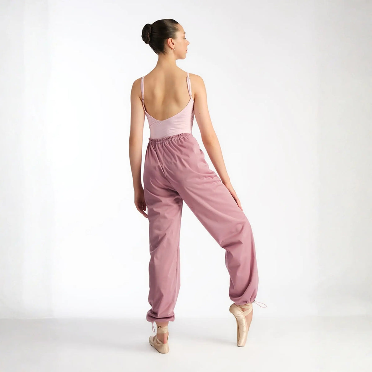 Grishko BLISS-1 0405 - Pantaloni riscaldamento Danza Effetto Sauna, colore rosa dietro | Punto Fitness Potenza