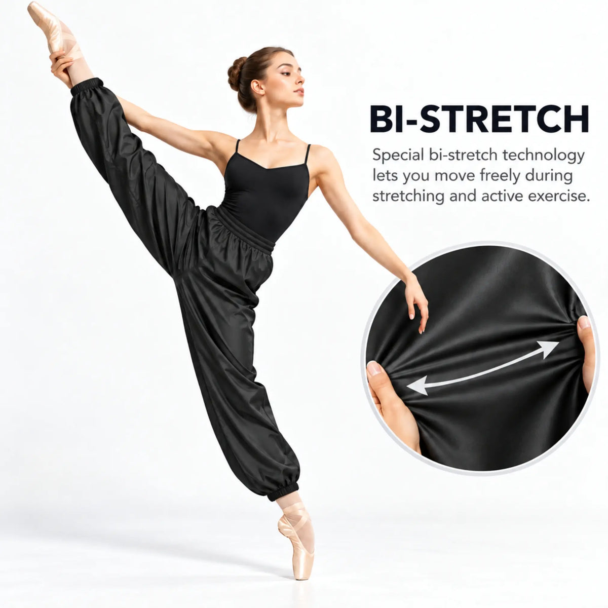 Grishko BLISS-1 0405 - Pantaloni riscaldamento Danza Effetto Sauna, ballerina che mostra tessuto bi-stretch | Punto Fitness Potenza