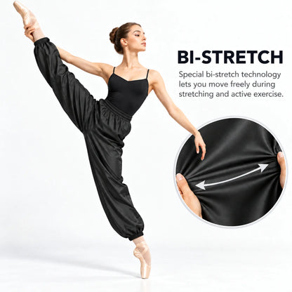 Grishko BLISS-1 0405 - Pantaloni riscaldamento Danza Effetto Sauna, ballerina che mostra tessuto bi-stretch | Punto Fitness Potenza
