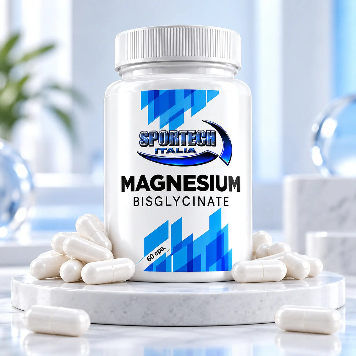 Sportech Magnesium Bisglycinate 60 capsule - Magnesio Bisglicinato Vegan senza Glutine e Lattosio lifestyle | Punto Fitness