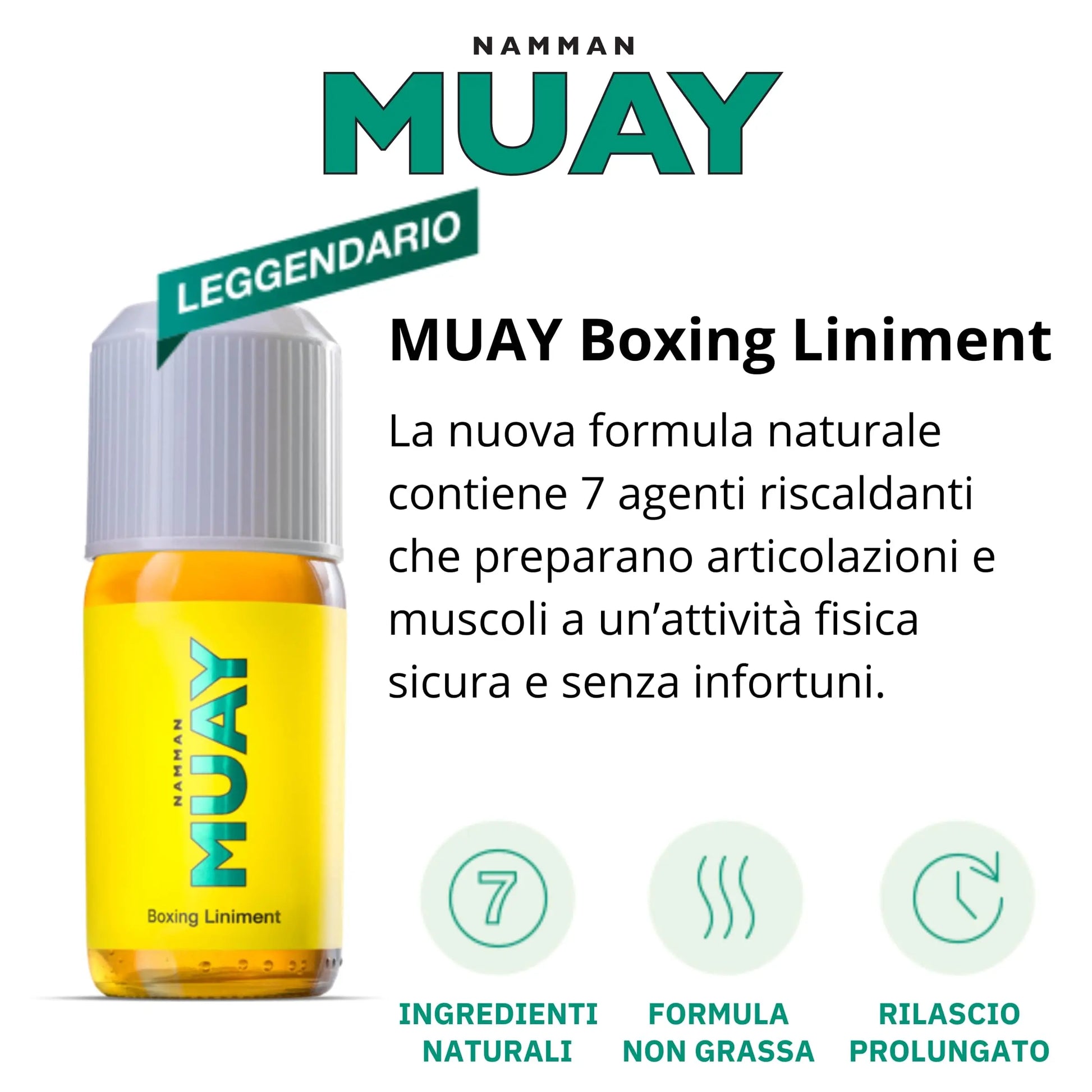 Namman Muay Active Boxing Liniment - Olio riscaldante antinfiammatorio dolori articolari e muscolari - Punto Fitness Potenza