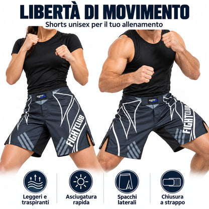 Sportech Italia ST152 - Pantaloncini MMA combattimento UFC shorts Arti Marziali Boxe Kickboxing Muay Thai BJJ caratteristiche | Punto Fitness Potenza