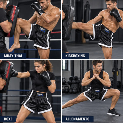 Pantaloncini Muay Thai shorts allenamento Kickboxing MMA discipline - Sportech Italia ST150 | Punto Fitness Arti Marziali