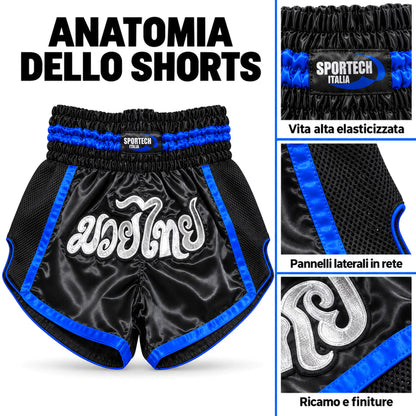 Muay-Thai-Shorts für Kickbox-, Grappling- und MMA-Training