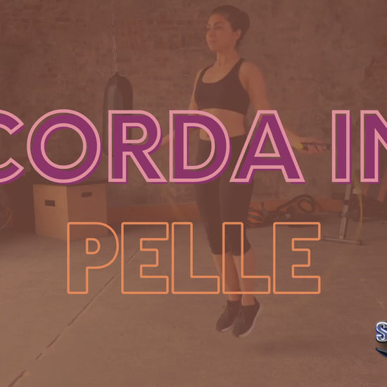 Sportech Italia - Corda per Saltare Professionale in Pelle per Uomo e Donna, Attrezzo Fitness per chi fa Ginnastica e Palestra in Casa o Sport e Allenamento Fuori come Boxe, Crossfit, Kick Boxing - Punto Fitness