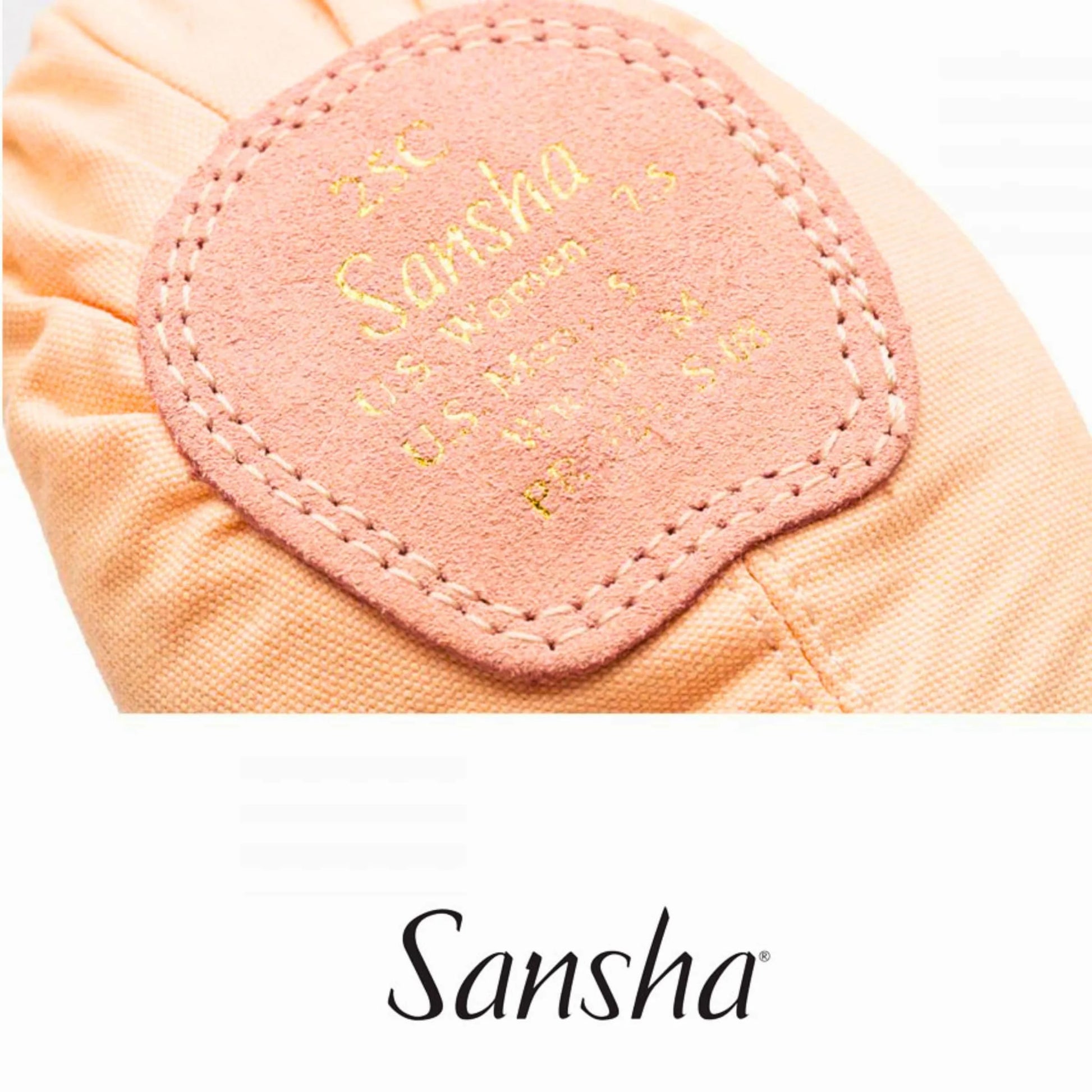 Sansha Julia S25c - scarpette Danza Classica mezze punte tela dettaglio suola anteriore - Punto Fitness Potenza