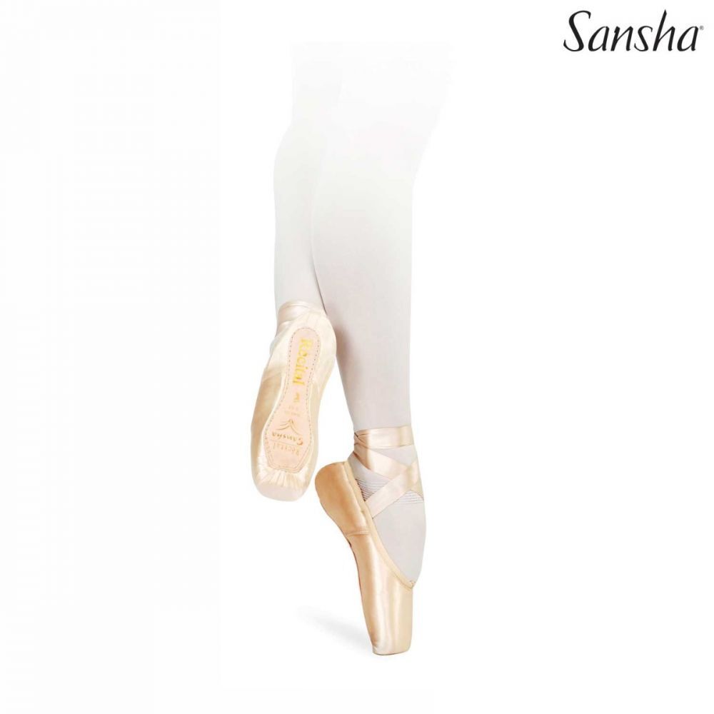 SANSHA RECITAL POINTS 202 M / W + ribbons + bag BALLET DANCE PUNTA POINTE