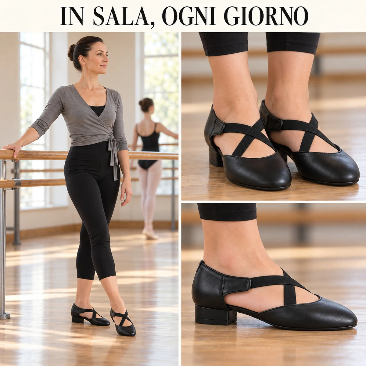 TuttoDanza - Scarpe da Ballo Donna in Vera Pelle per Balli di gruppo Carattere Social Dance lifestyle ballerina | Punto Fitness Potenza