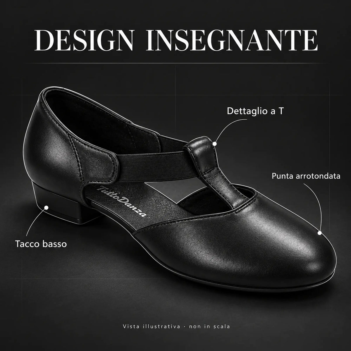 TuttoDanza - Scarpe da Ballo Donna in Vera Pelle per Balli di gruppo Pizzica Swing dettagli | Punto Fitness Potenza