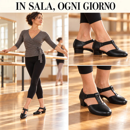 TuttoDanza - Scarpe da Ballo Donna in Vera Pelle per Balli di gruppo Pizzica Swing ballerina lifestyle | Punto Fitness Potenza