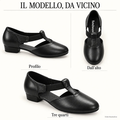 TuttoDanza - Scarpe da Ballo Donna in Vera Pelle per Balli di gruppo Pizzica Swing viste diverse | Punto Fitness Potenza