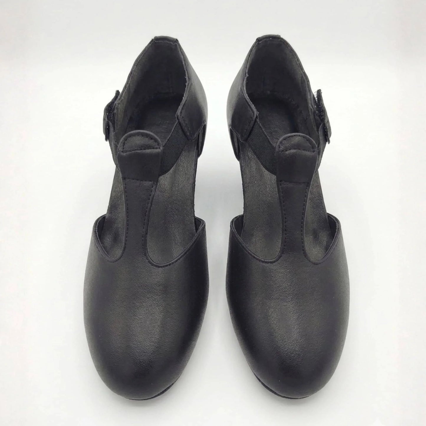 Scarpe Ballo T-BAR Vera Pelle Danza Liscio Studio allenamento Made in Italy vista dall'alto - Punto Fitness Potenza
