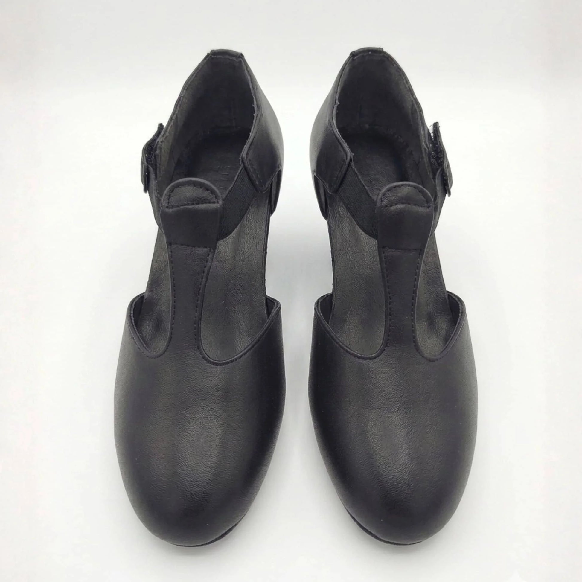Scarpe Ballo T-BAR Vera Pelle Danza Liscio Studio allenamento Made in Italy vista dall'alto - Punto Fitness Potenza