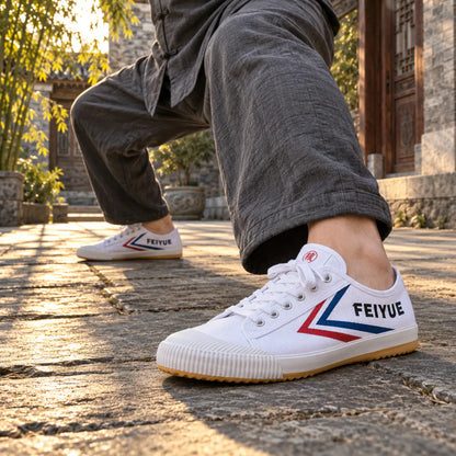 Scarpe Feiyue allenamento Arti Marziali KungFu Wushu Shaolin Bianche lifestyle - Punto Fitness Potenza