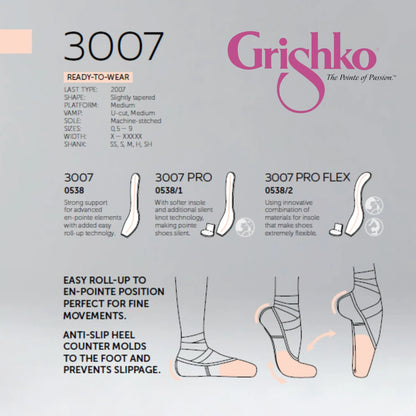 Scarpe da Punta Grishko 3007 Pro Flex XXX-M punte Danza Classica