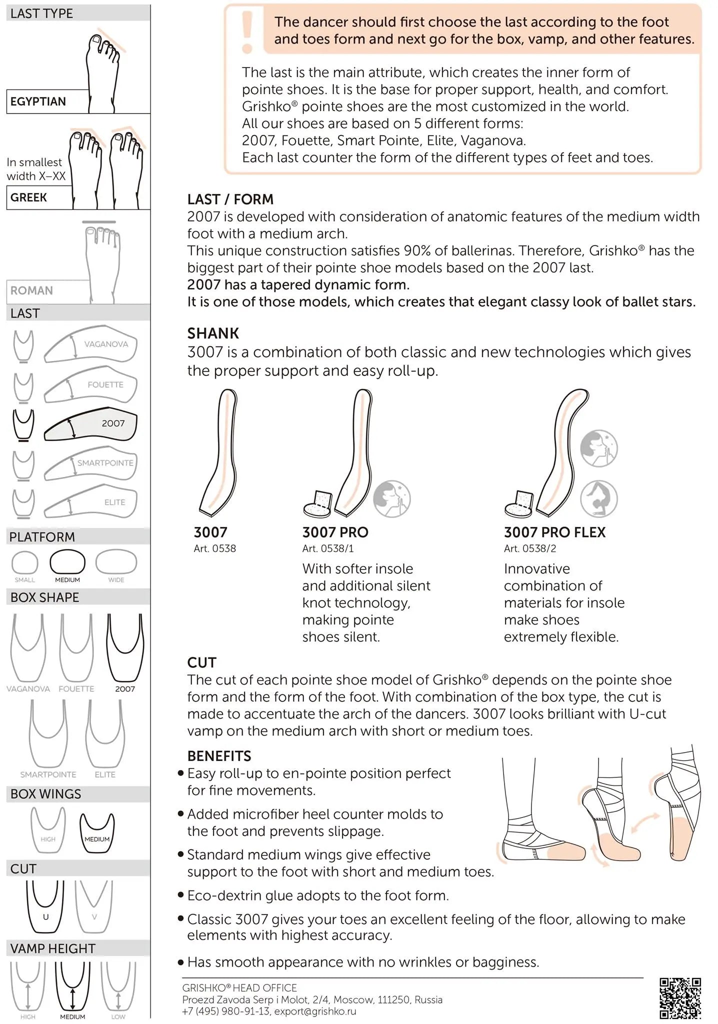 Scarpe da Punta Grishko 3007 Pro Flex XXX-M punte Danza Classica info - Punto Fitness Potenza