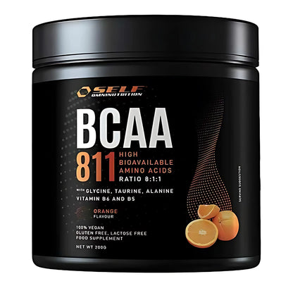 Self BCAA 811 - Aminoacidi ramificati polvere rapporto 8:1:1 200g Gusto Orange - Punto Fitness Potenza