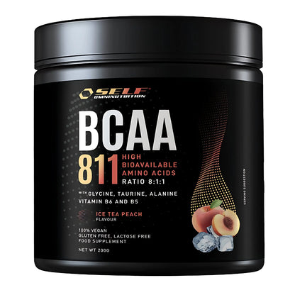 Self BCAA 811 - Aminoacidi ramificati polvere rapporto 8:1:1 200g Gusto Tea alla Pesca - Punto Fitness Potenza