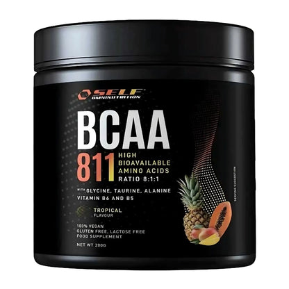 Self BCAA 811 - Aminoacidi ramificati polvere rapporto 8:1:1 200g Gusto Tropical - Punto Fitness Potenza