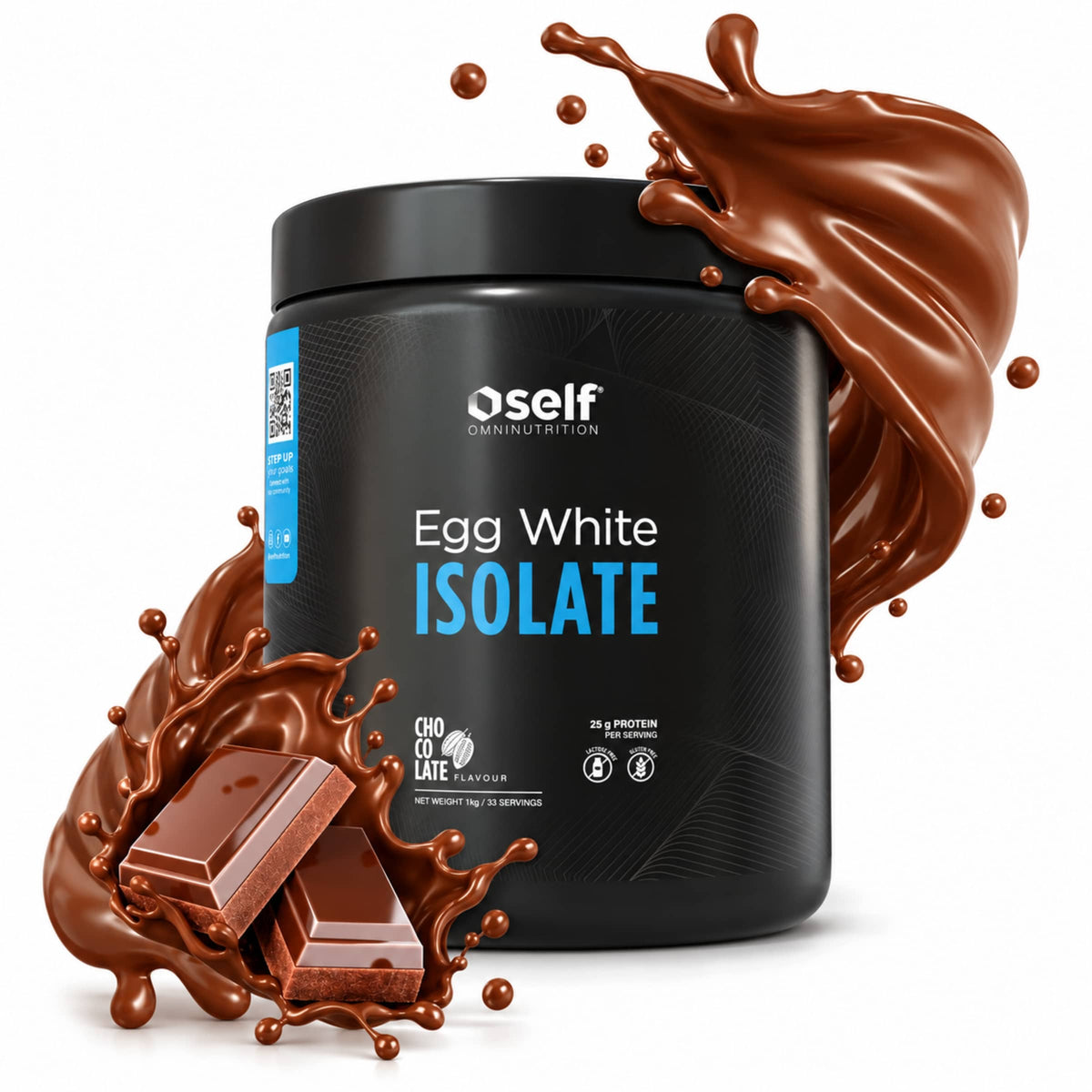 Self Omninutrition Egg White Isolate - Proteine dell'allbume dell'uovo in polvere, gusto cioccolato | Punto Fitness Integratori