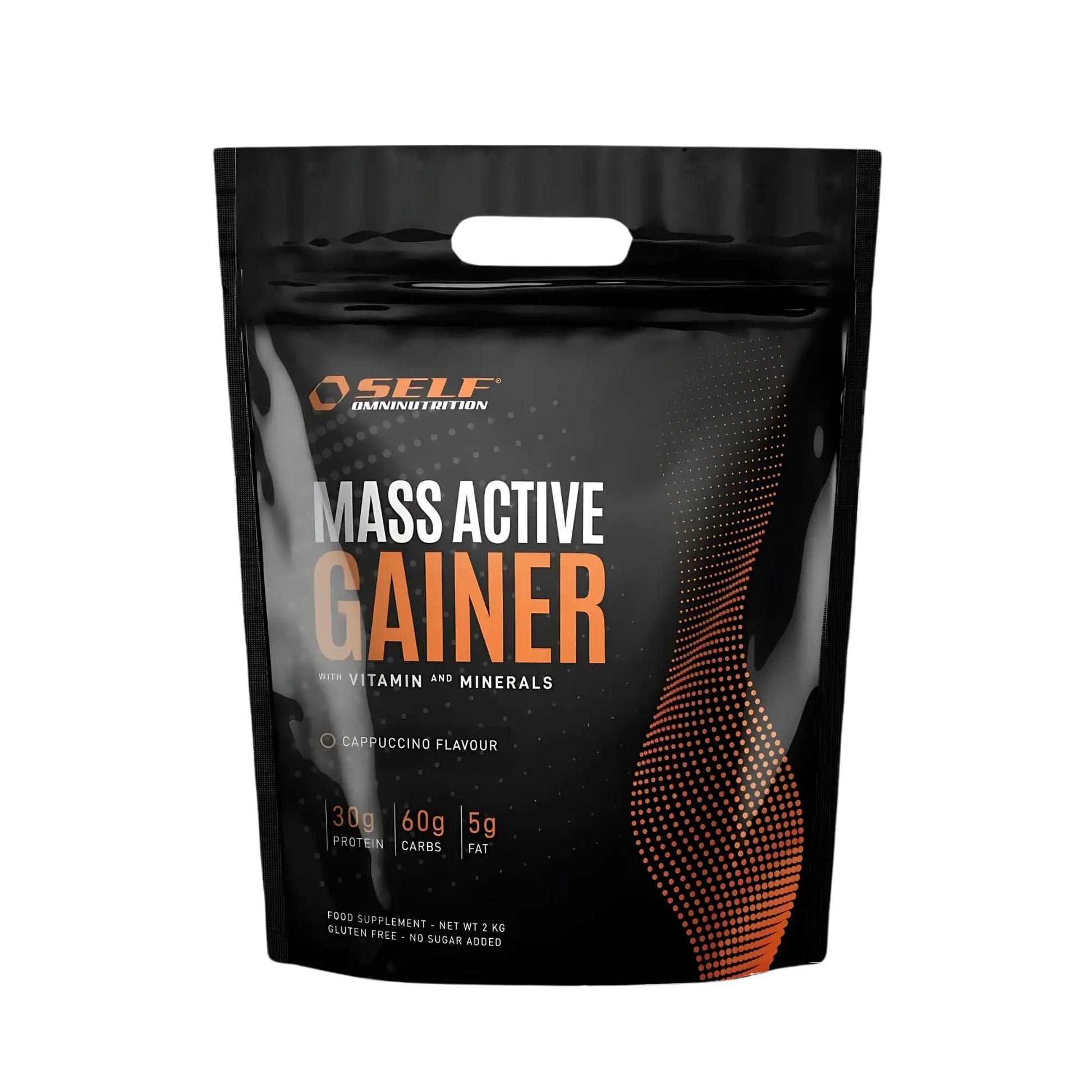 Self Omninutrition Mass Active Gainer - 2kg aumento peso massa muscolare Cappuccino - Punto Fitness Potenza