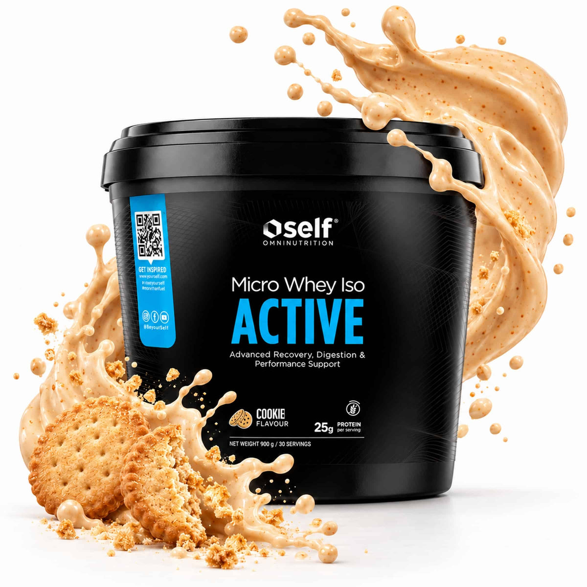 Self Omninutrition Micro Whey Iso Active - Proteine in polvere isolate gusto Biscotto | Punto Fitness Potenza Integratori