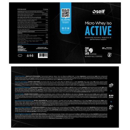 Self Omninutrition Micro Whey Iso Active - Proteine in polvere isolate tabella nutrizionale | Punto Fitness Potenza Integratori