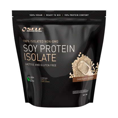 Self Omninutrition Soy PProtein Isolate - Proteine vegetali di soia isolate 1kg, Gusto Cioccolato SENZA glutine-lattosio-OGM - Punto Fitness Potenza