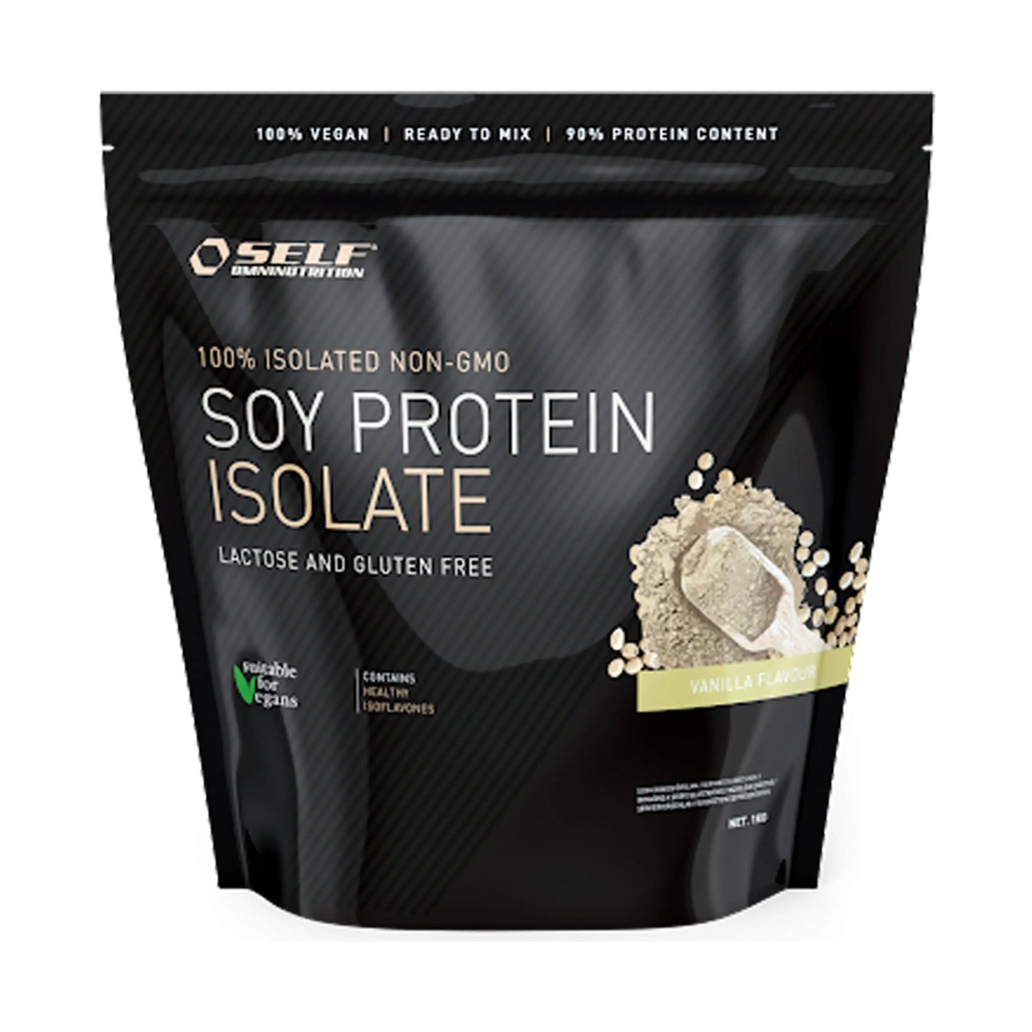 Self Omninutrition Soy PProtein Isolate - Proteine vegetali di soia isolate 1kg, Gusto Vaniglia SENZA glutine-lattosio-OGM - Punto Fitness Potenza