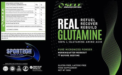 Self L-Glutamine Glutammina in polvere recupero e difese immunitarie Informazioni Nutrizionali - Punto Fitness Potenza