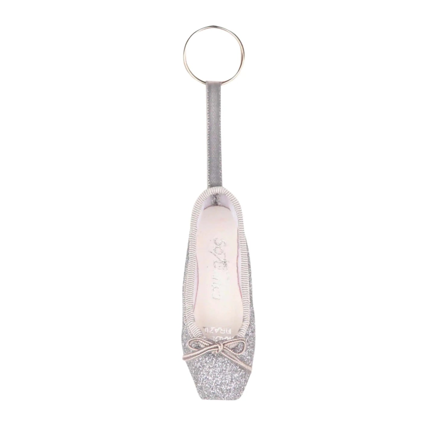 So Danca Pointe Shoe Key Ring - Portachiavi con scarpetta da punta KC01 Colore Silver Glitter - Punto Fitness Potenza