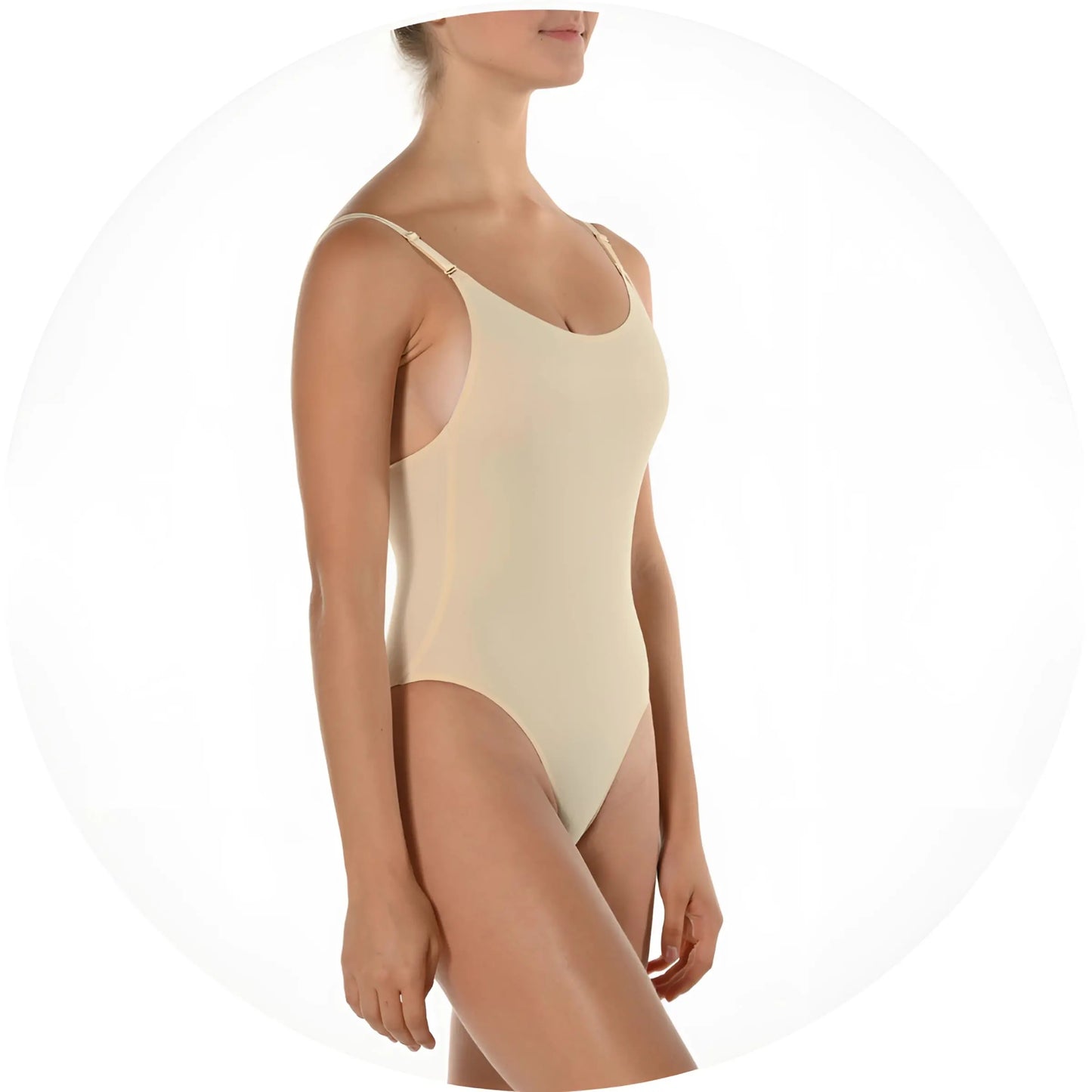 Sottobody Danza Classica - Body intimo donna nude carne Ballerina Ballo Saggio Laterale - Punto Fitness Potenza