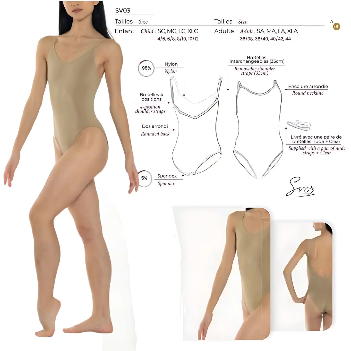 Sottobody Danza Classica - Body intimo donna nude carne Ballerina Ballo Saggio  Caratteristiche - Punto Fitness Potenza