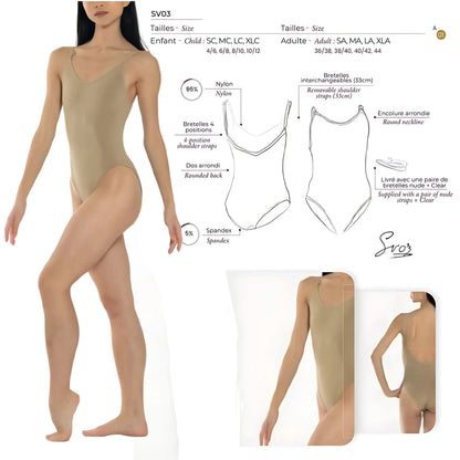 Sottobody Danza Classica - Body intimo donna nude carne Ballerina Ballo Saggio  Caratteristiche - Punto Fitness Potenza