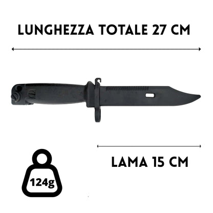 Sportech Italia coltello da allenamento difesa personale - Pugnale gomma autodifesa Arti Marziali misure - Punto Fitness Potenza