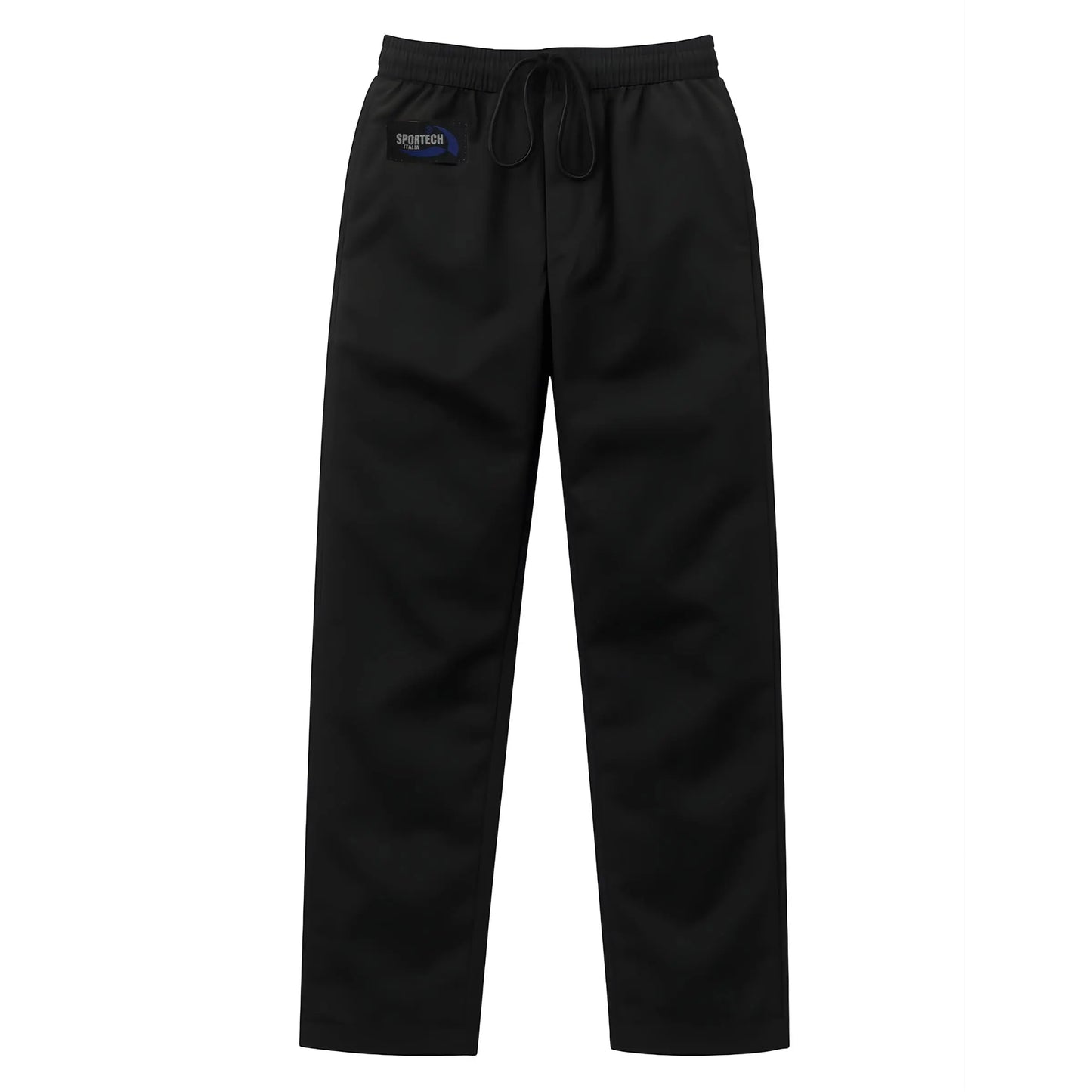 Sportech Pantaloni Cotone Arti Marziali Karate KungFu Wushu JuJitsu Judo Tai Chi colore nero - Punto Fitness Potenza