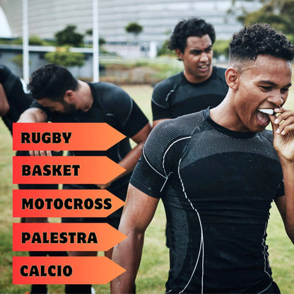 Sportech Italia - paradenti Boxe protezione denti per Palestra, Motocross, Arti Marziali (MMA, Kickboxing, Karate) e sport di contatto Rugby Calcio Basket - Punto Fitness | Arti Marziali