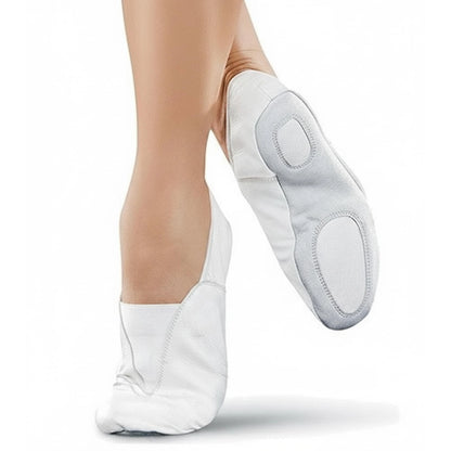 Scarpe Ritmiche Ginnastica Artistica Karate Tai Chi Ballo Danza Yoga colore bianco indossate - Punto Fitness Potenza