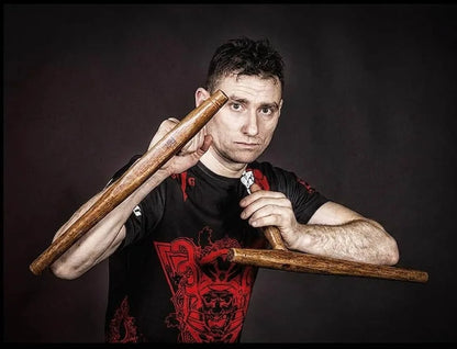 Coppia Tonfa in Legno per Allenamento Arti Marziali Karate Kobudo Okinawa lifestyle - Punto Fitness Potenza
