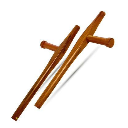 Coppia Tonfa in Legno per Allenamento Arti Marziali Karate Kobudo Okinawa dimensioni e peso - Punto Fitness Potenza