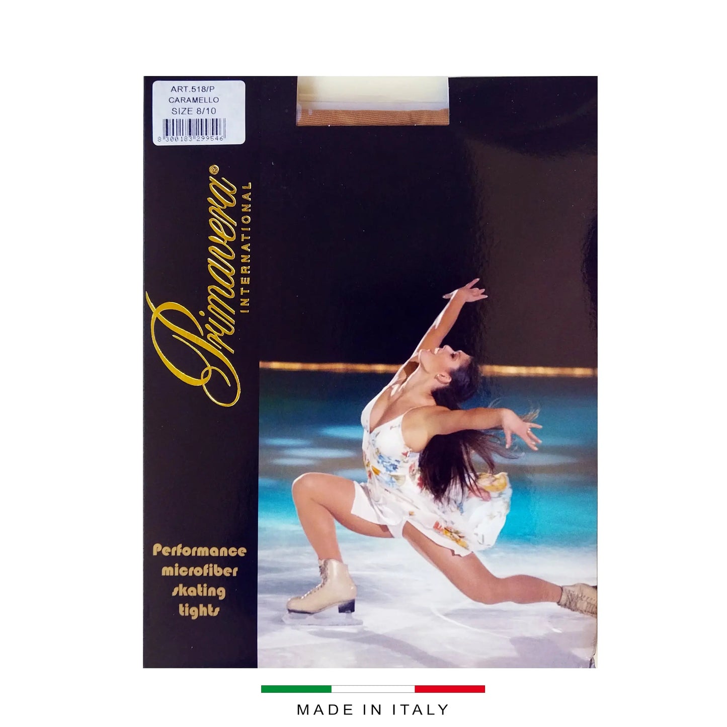 Collant copripattini Pattinaggio Artistico pattini a rotelle o ghiaccio - Calze Ginnastica Artistica bambine o ragazze Misura 8-10 anni - Punto Fitness Potenza