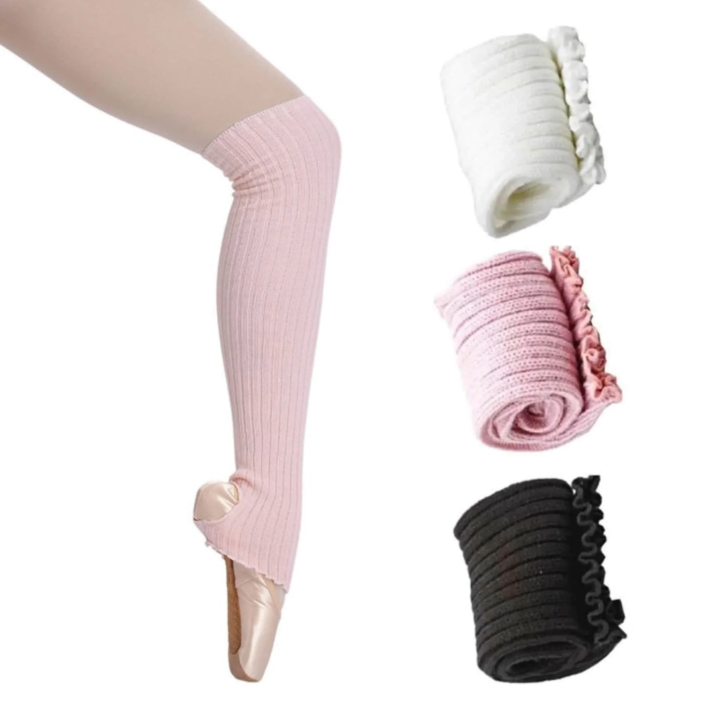 TuttoDanza - Scaldamuscoli Ballerine Danza Classica calzerotti Warmup Ballo colore rosa misura 65cm | Punto Fitness Potenza