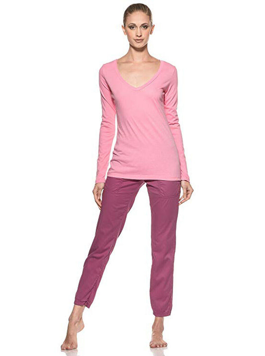 Dimensione Danza t-shirt V Neck maglietta manica lunga colore rosa misure XS-S-M - Punto Fitness