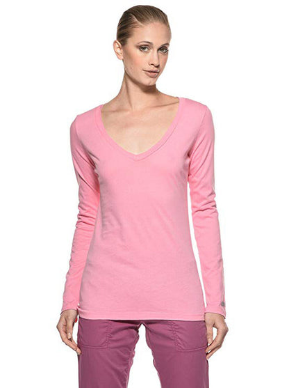 Dimensione Danza t-shirt V Neck maglietta manica lunga colore rosa misure XS-S-M - Punto Fitness