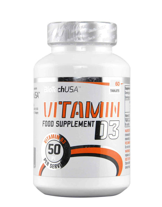 BioTechUSA VITAMIN D3 2000iu 50mcg vitamina D 60/120 tabs biotech - Punto Fitness