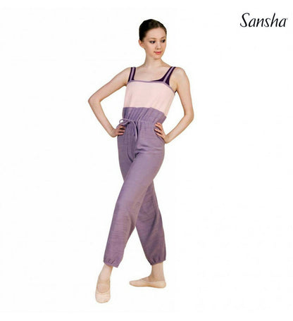 Sansha GABY unitard e04f tuta warmup salopette in pile misure S-M-L colori vari - Punto Fitness