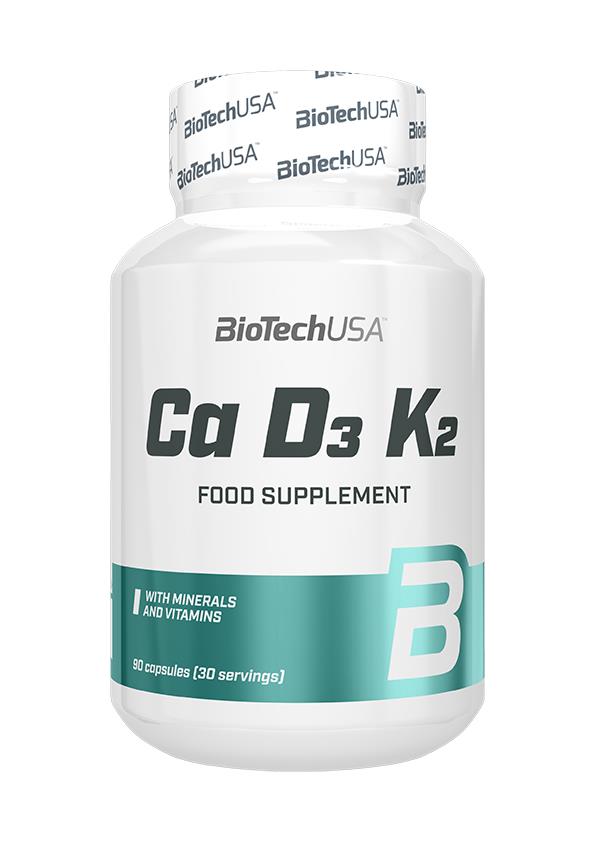 BioTechUSA CA-D3-K2 ✅ 90/180cap calcio fosforo vitamina D3 + k2ali - Punto Fitness