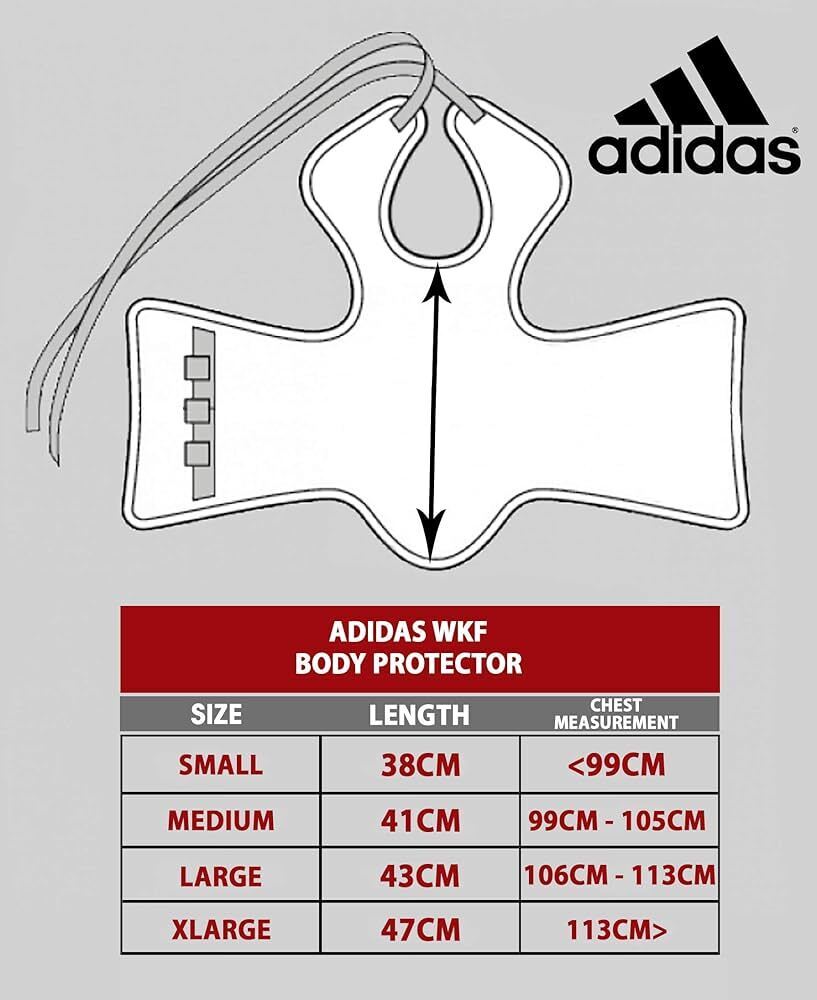 Adidas - Corpetto Karate Omologato ✅ WKF protezione corazza misure S-M-L-XL - Punto Fitness