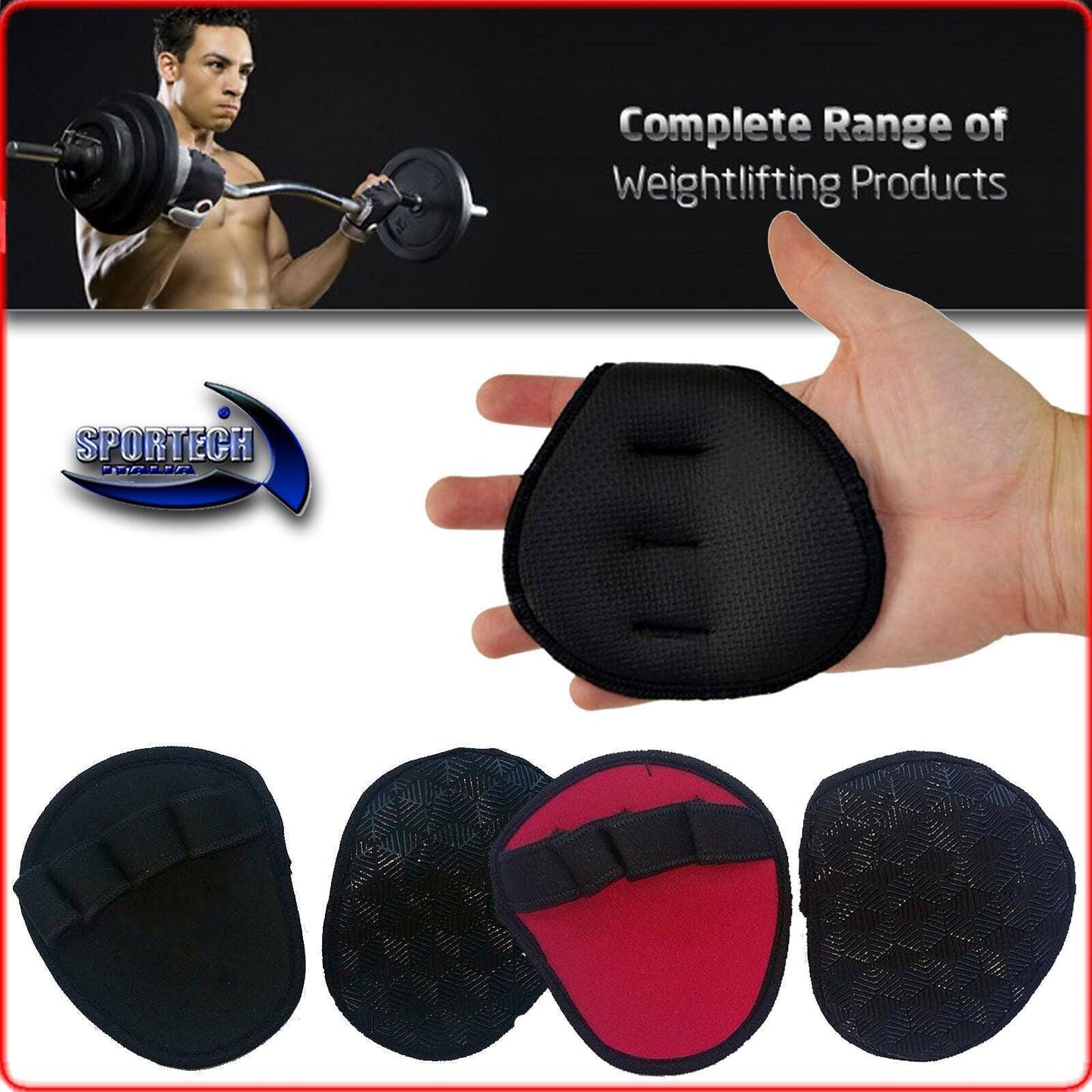 ✅️ Sportech GRIP PADS presine allenamento bilanciere palestra pesistica pesi - Punto Fitness